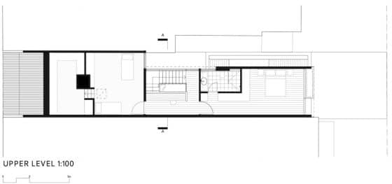 План второго этажа узкого дома