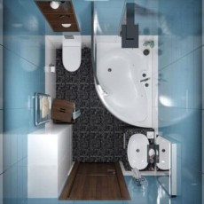 План маленькой ванной комнаты 007 через Pinterest
