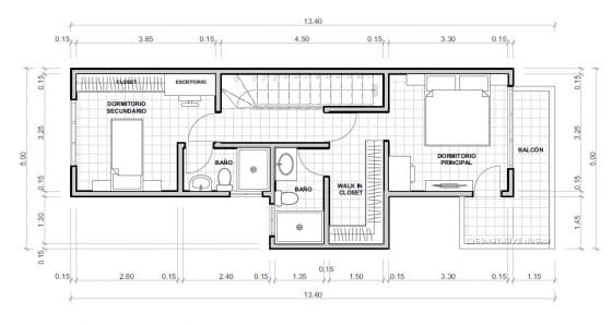 План двухэтажного небольшого дома