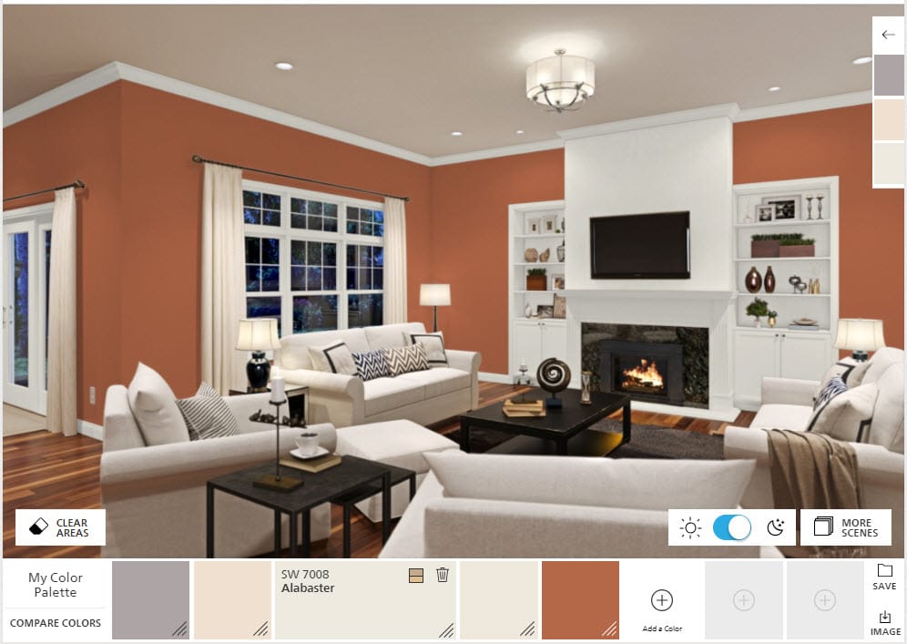 Aplicaciones para escoger color de pinturas para paredes interiores