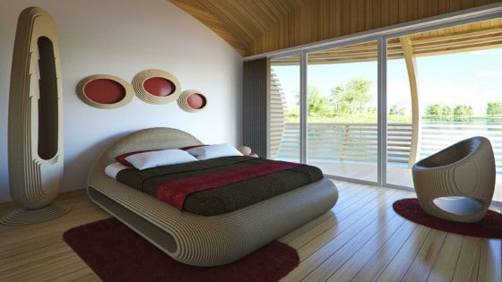 Экологичный современный дизайн спальни