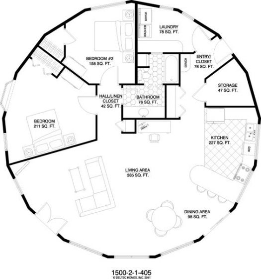 план радиально-круглого дома 