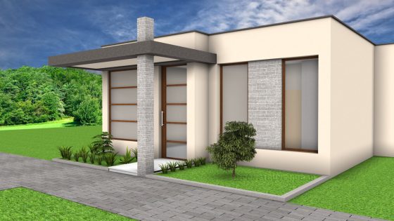 Дизайн фасада небольшого современного дома