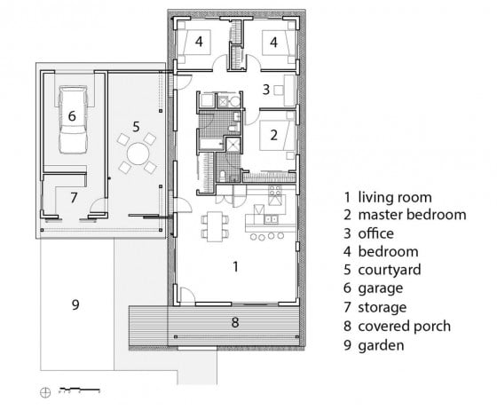 План устойчивого одноэтажного дома