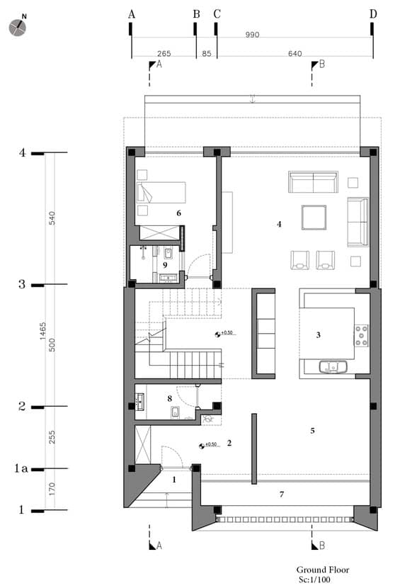 Двухэтажный современный план дома