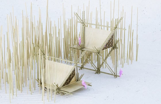 Проект макета бамбукового дома