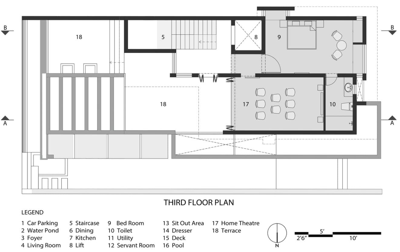 План двухэтажного дома III уровень 