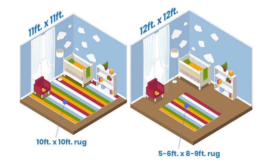 Размер коврика для детской 11х11 и 12х12