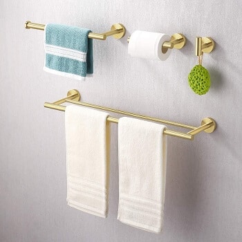 Вешалка для полотенец из матовой латуни, держатель для туалетной бумаги, держатель для полотенец для рук и крючок для халата