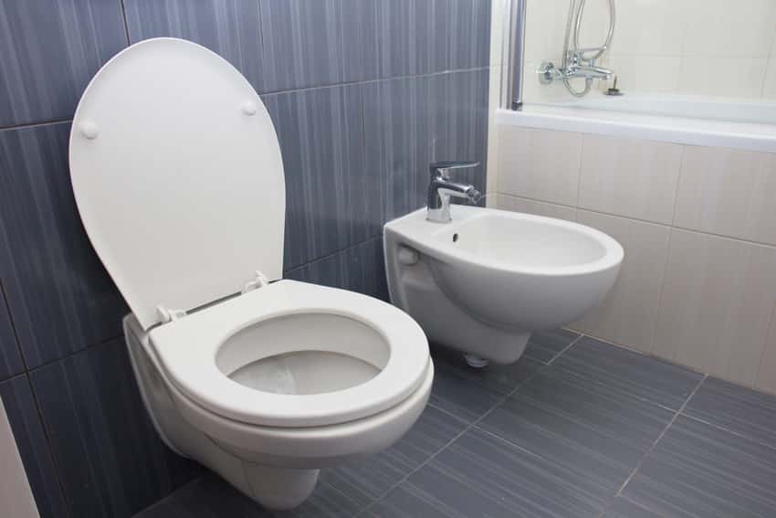 Сиденье для унитаза круглой формы в современной роскошной ванной комнате