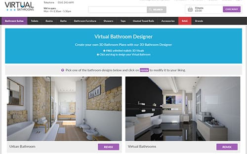 Онлайн-программа для реконструкции виртуальной ванной комнаты